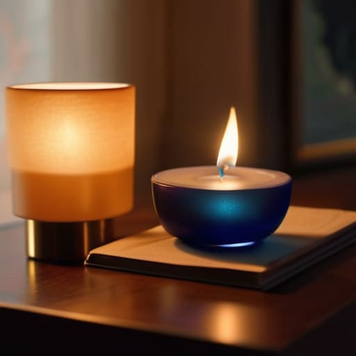 Cultivating a calming evening atmosphere with lamps.