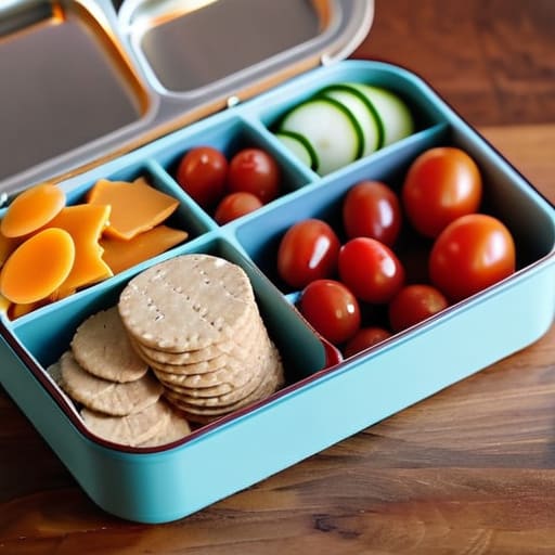 The "Deconstructed" Lunchbox bento box snacks.