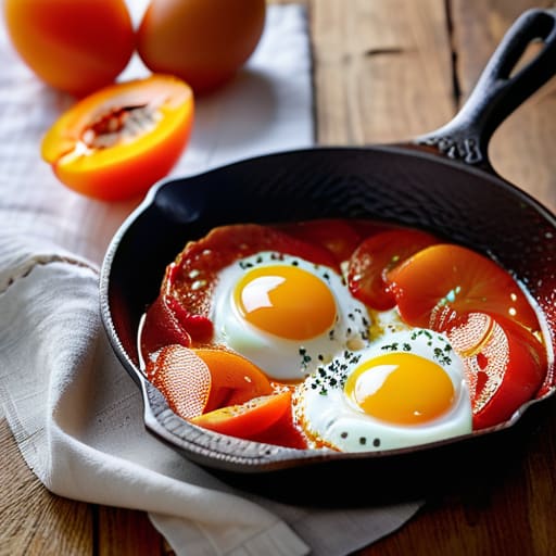 The Ultimate Shakshuka Spread in pan.